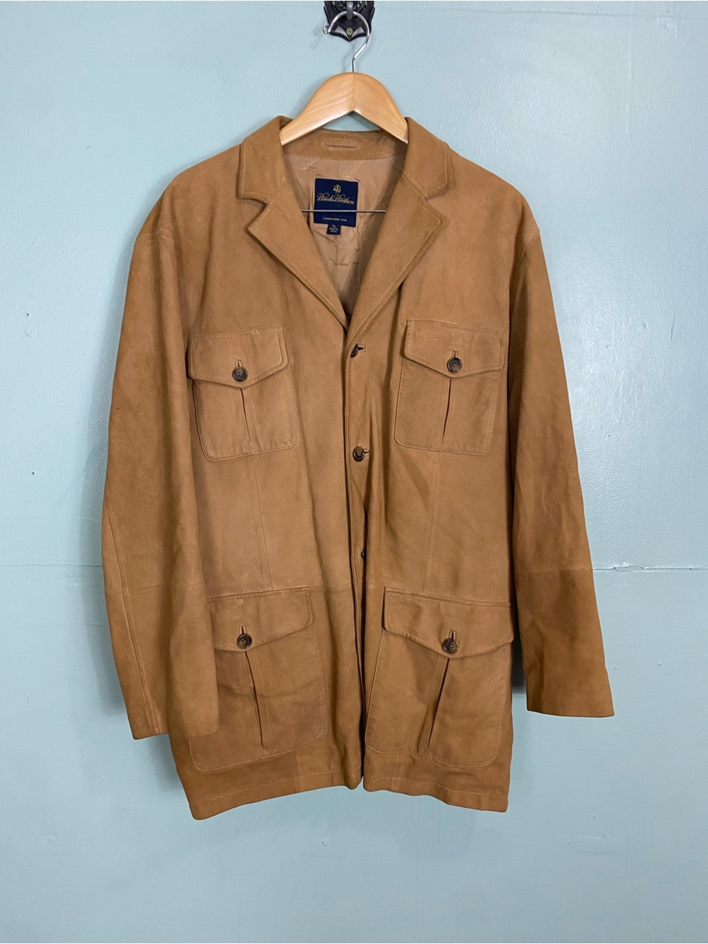 Brooks Brothers Tan Suede Field Jacket